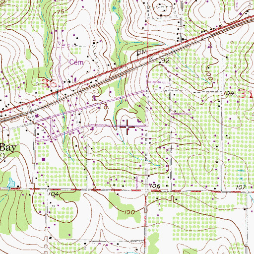 Topographic Map of New Beginnings Ministry Baptist Church, AL
