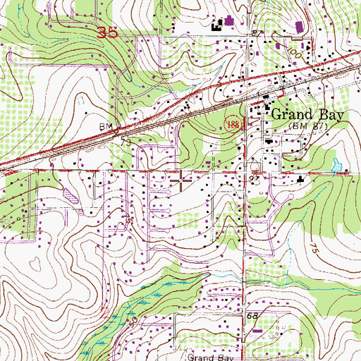 Topographic Map of Friendship Baptist Church, AL