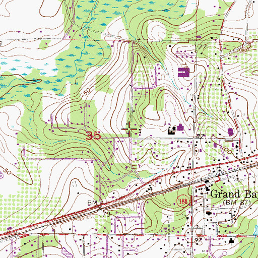 Topographic Map of Faith Baptist Church, AL