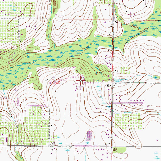 Topographic Map of Piner McGrew Cemetery, AL