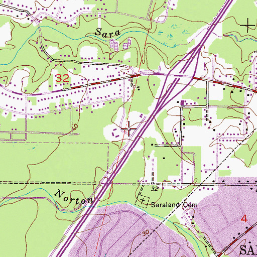 Topographic Map of Word of Life Christian Center, AL