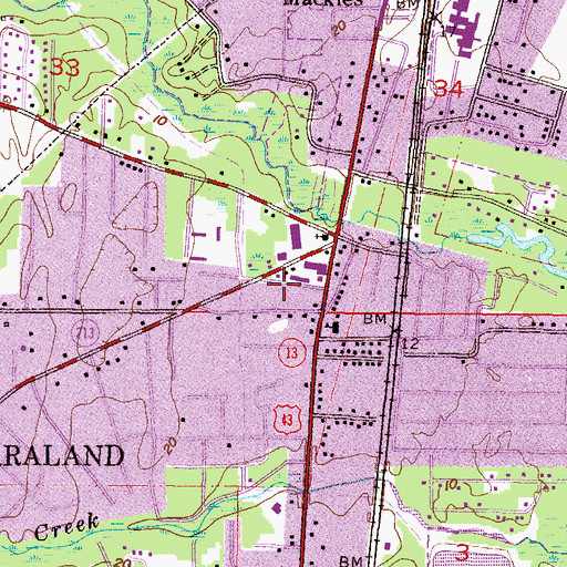 Topographic Map of New Pilgrim Missionary Baptist Church, AL