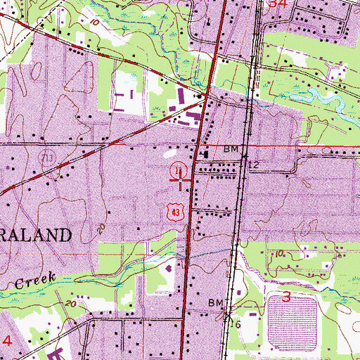 Topographic Map of Salvation Army Northside Community Worship Center, AL