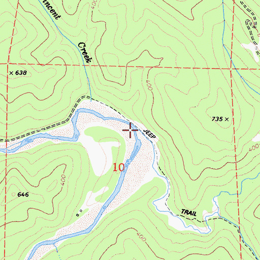 Topographic Map of Canon Creek, CA