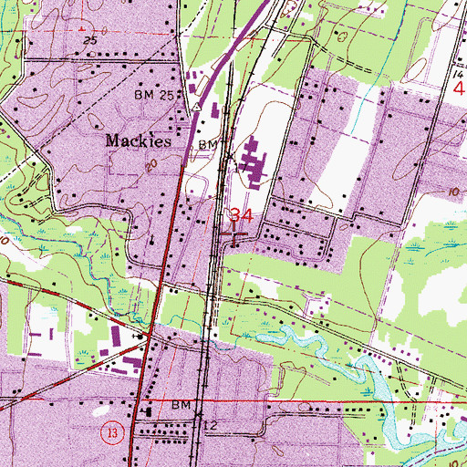 Topographic Map of Saraland Apostolic Overcoming Holiness Church of God, AL