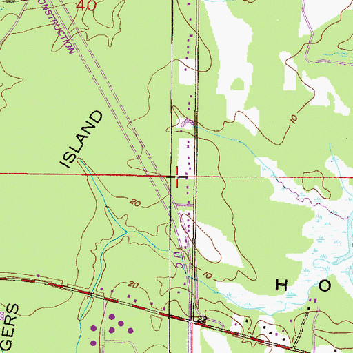 Topographic Map of The Rock of Mobile Church, AL