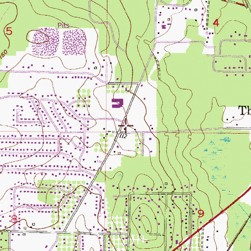 Topographic Map of Lighthouse Baptist Church, AL