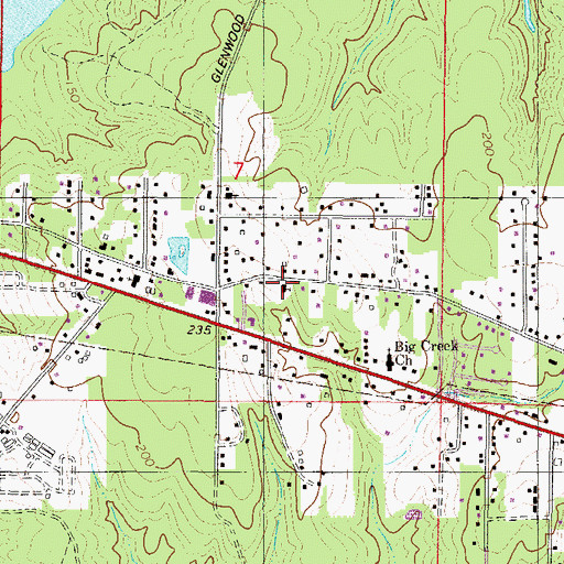 Topographic Map of First United Pentecostal Church of Fairview, AL