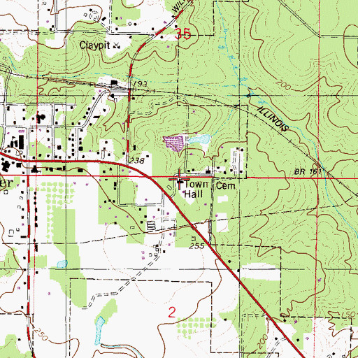 Topographic Map of New Hope Missionary Baptist Church, AL