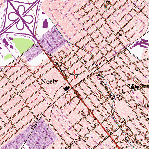 Topographic Map of Eastgate Bible Church, AL
