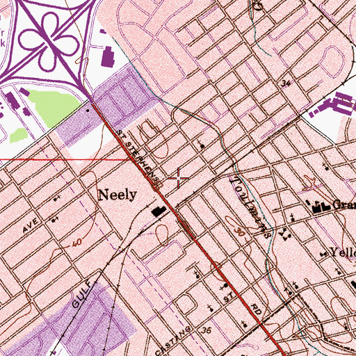 Topographic Map of New Home Baptist Church, AL