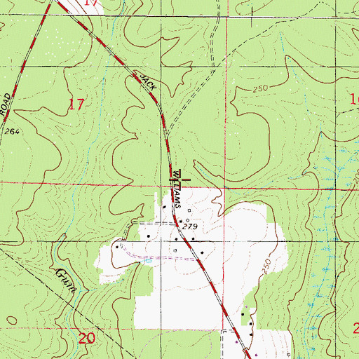 Topographic Map of Faith Baptist Church, AL