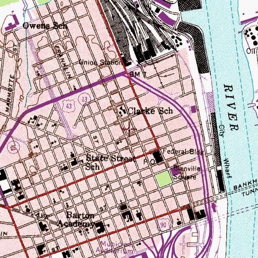 Topographic Map of Waterfront Rescue Mission, AL
