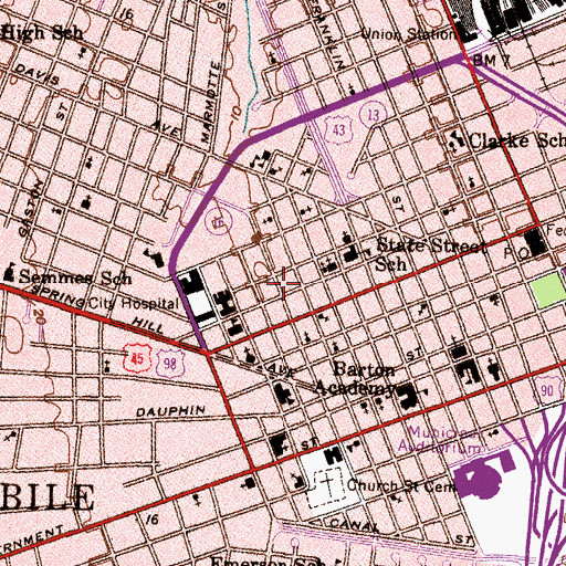 Topographic Map of Science of Life Missionary Church, AL