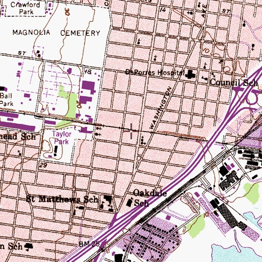 Topographic Map of United Methodist Inner City Mission, AL