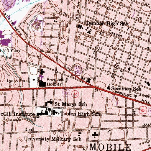Topographic Map of Rehoboth Missionary Baptist Church, AL