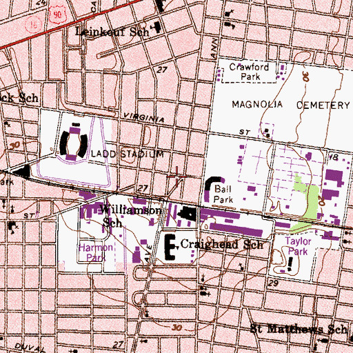 Topographic Map of Disciples of All Mighty God Church, AL