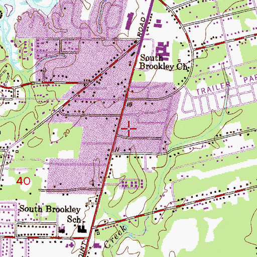 Topographic Map of Cedar Park Baptist Church, AL