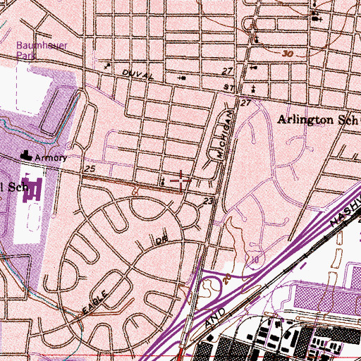 Topographic Map of Bible Way Missionary Baptist Church, AL