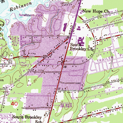 Topographic Map of Glory Land Christian Church, AL