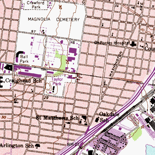Topographic Map of Bethlehem African Methodist Episcopal Zion Church, AL