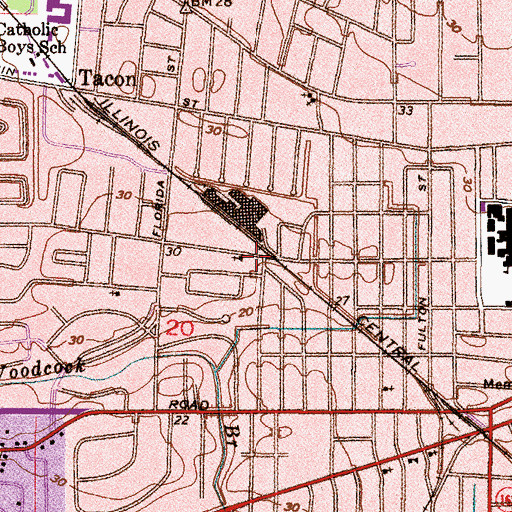 Topographic Map of Faith and Prayer House Church of God in Christ, AL