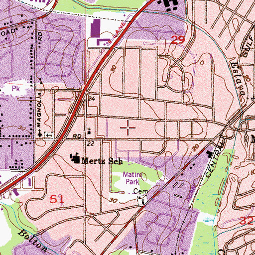 Topographic Map of Arlington Street Missionary Baptist Church, AL