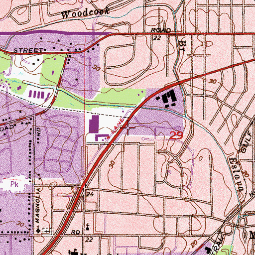 Topographic Map of Faith Outreach Center Assembly of God, AL