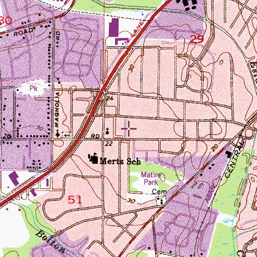 Topographic Map of Christian United Church, AL