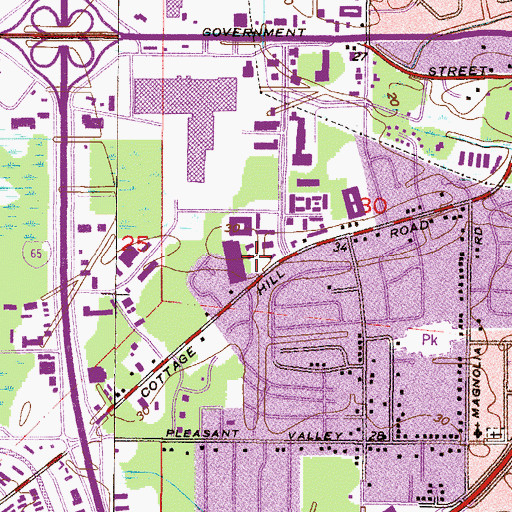 Topographic Map of New Dimensions Christian Center, AL