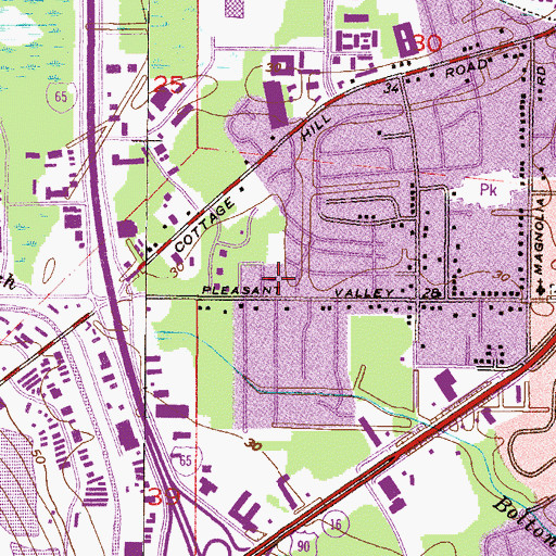 Topographic Map of Salvation Army Mobile Corps Community Center, AL
