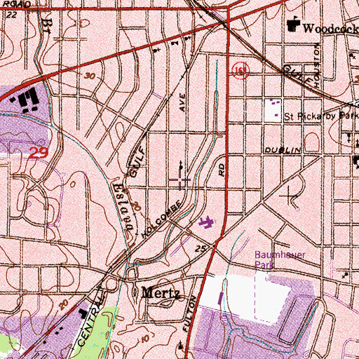 Topographic Map of Jesus First Apostolic Fellowship Church of God, AL
