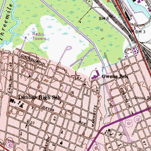 Topographic Map of Emmanuel Missionary Baptist Church, AL
