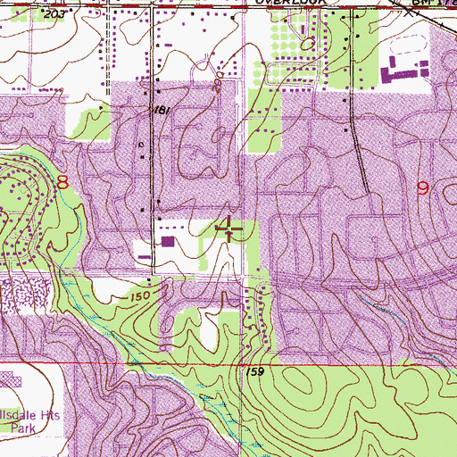 Topographic Map of Family Fellowship Baptist Church, AL