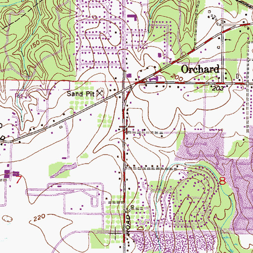 Topographic Map of Faith Assembly of God Church, AL
