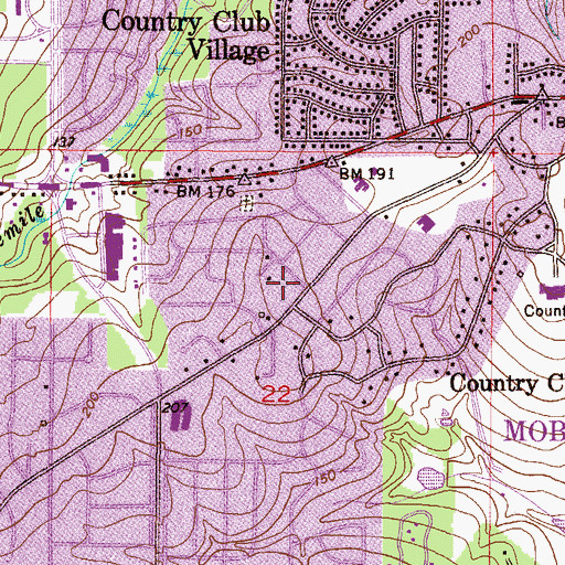 Topographic Map of Grace Bible Church, AL