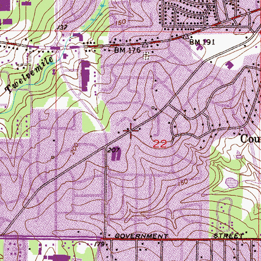 Topographic Map of Mount Zion Apostolic Church, AL