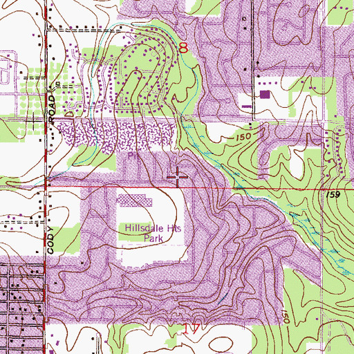 Topographic Map of Freewill Pentecostal Church of God, AL