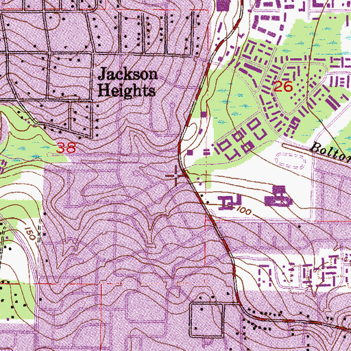Topographic Map of Grace Fellowship Church, AL