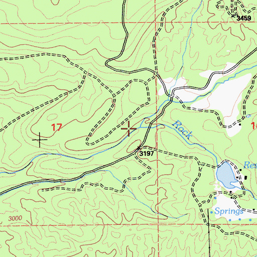 Topographic Map of Canyon Creek, CA