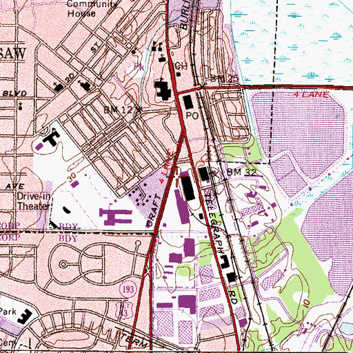 Topographic Map of Word of Life Community Life Center, AL