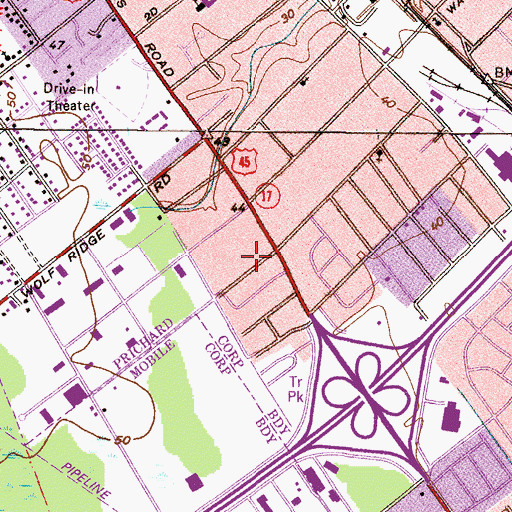 Topographic Map of Word of Life Community Church, AL
