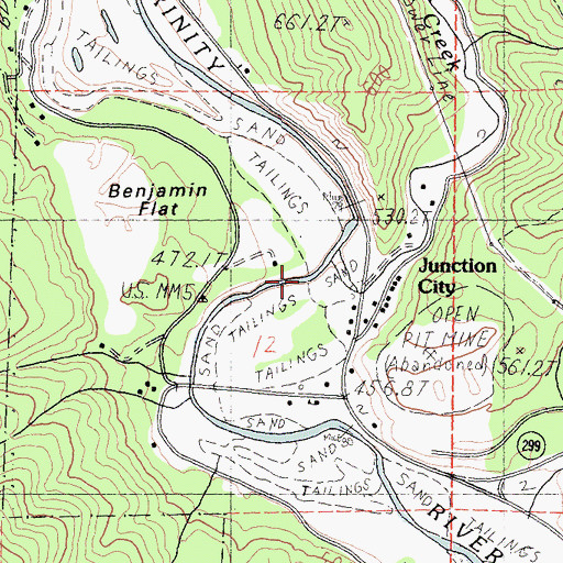 Topographic Map of Canyon Creek, CA