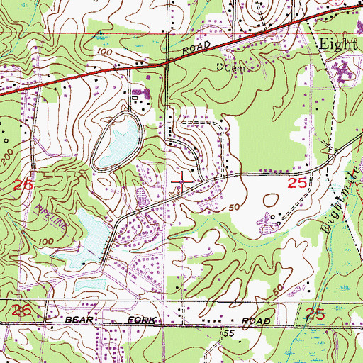 Topographic Map of Pure Word Deliverance of Prayer Church, AL