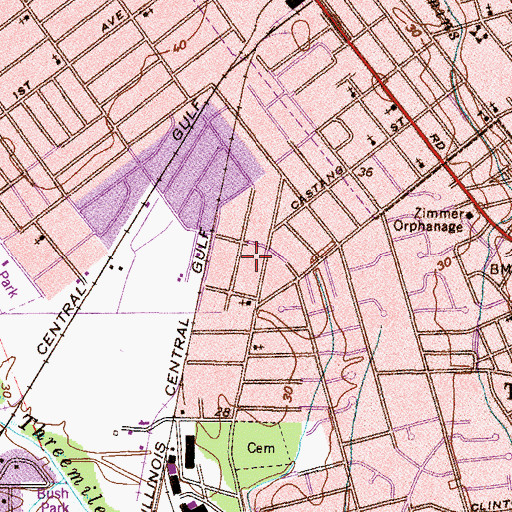 Topographic Map of Prayer Tabernacle Early Church of Jesus Christ, AL