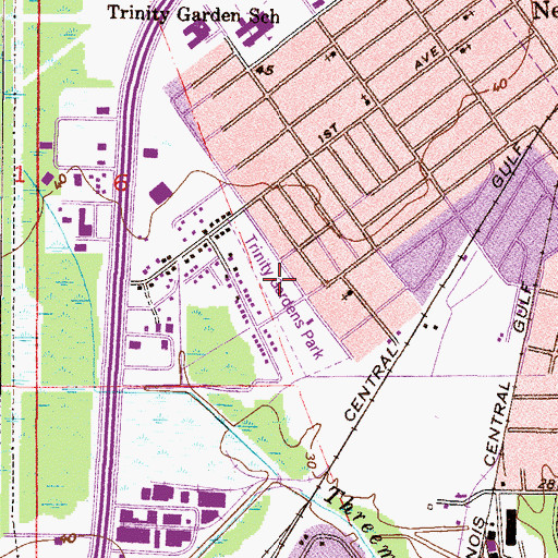 Topographic Map of Ruby Street Church of God, AL
