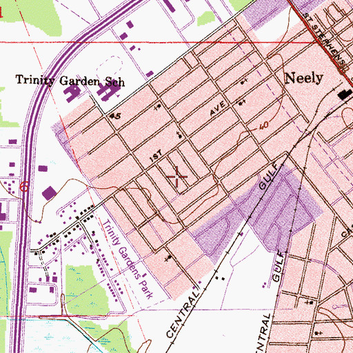 Topographic Map of William Street Holiness Church, AL