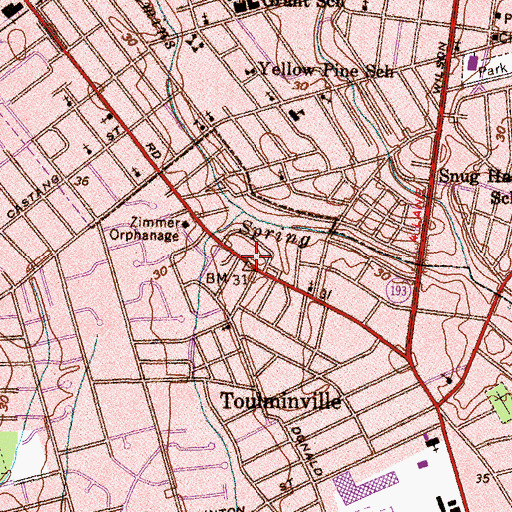 Topographic Map of Greater Deliverance Apostolic Holiness Church, AL