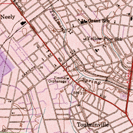 Topographic Map of Washington Memorial Apostolic Overcoming Holiness Church of God, AL