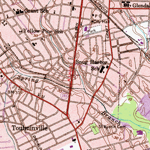 Topographic Map of Islamic Dawah Center, AL